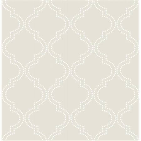Nuwallpaper NuWallpaper NU1425 Quatrefoil Peel and Stick Wallpaper; Taupe NU1425